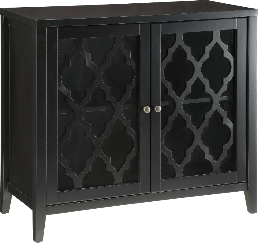 Ceara Black Large Accent Cabinet