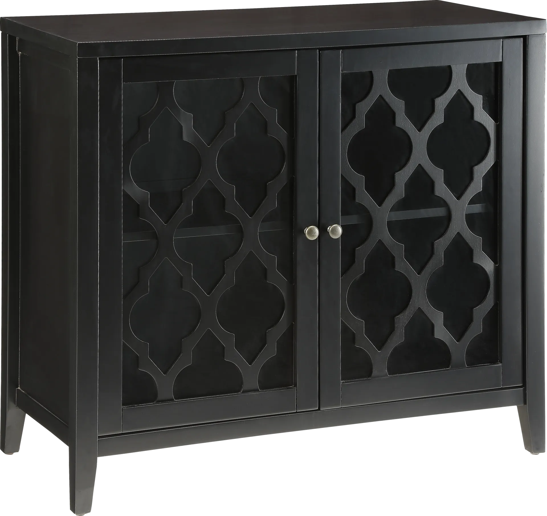 Ceara Black Large Accent Cabinet - Image 1