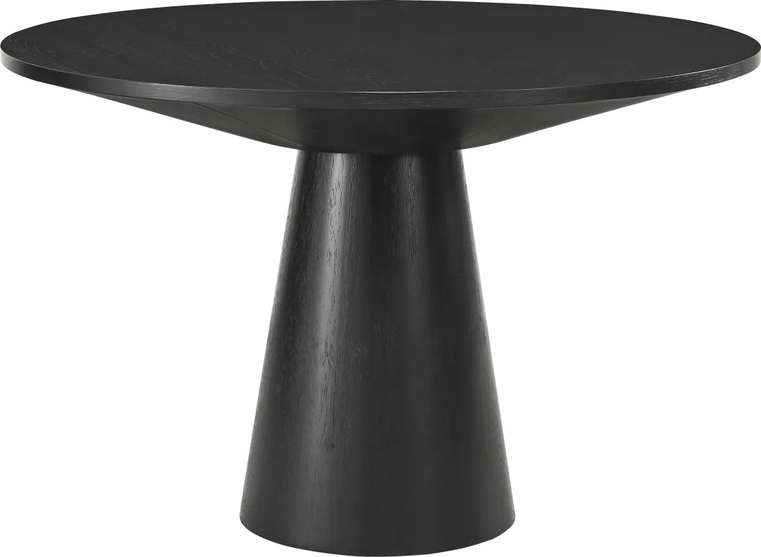 Kendall Black 48" Round Dining Table