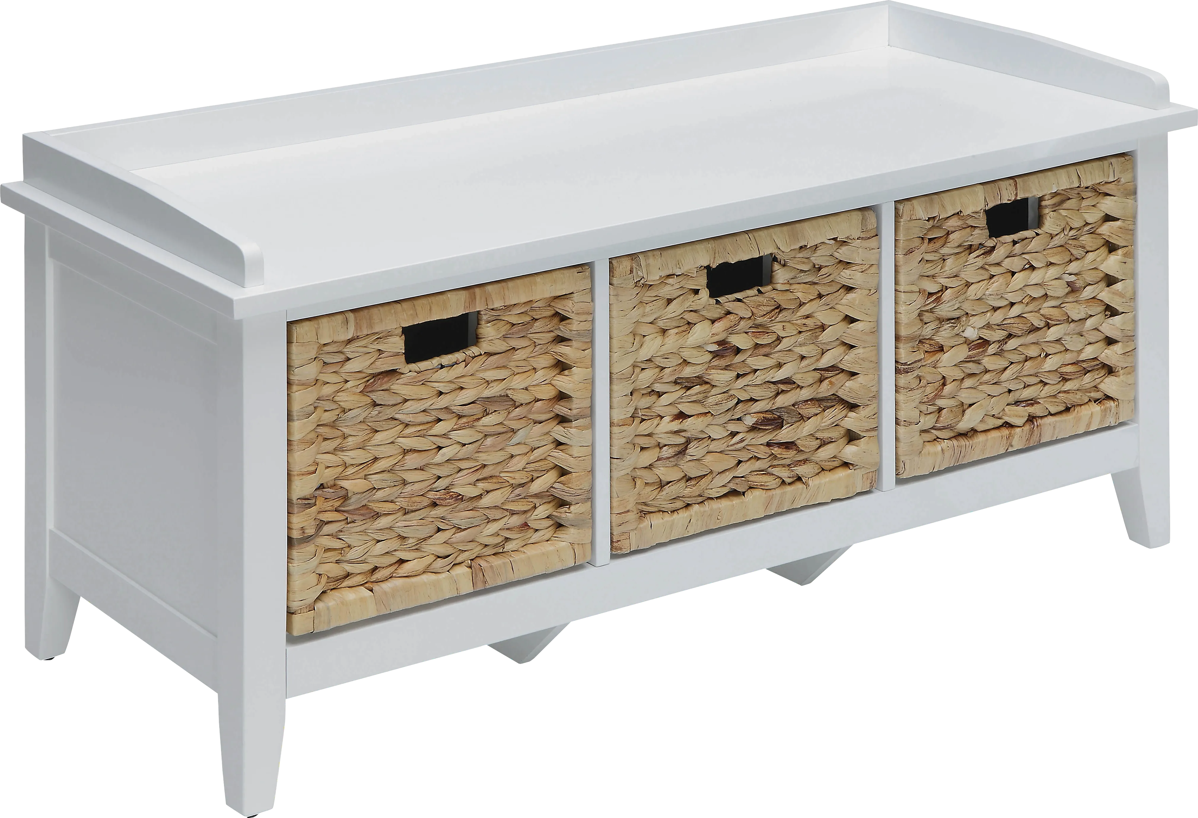 Flavius White Storage Bench - Thumbnail - Image 1