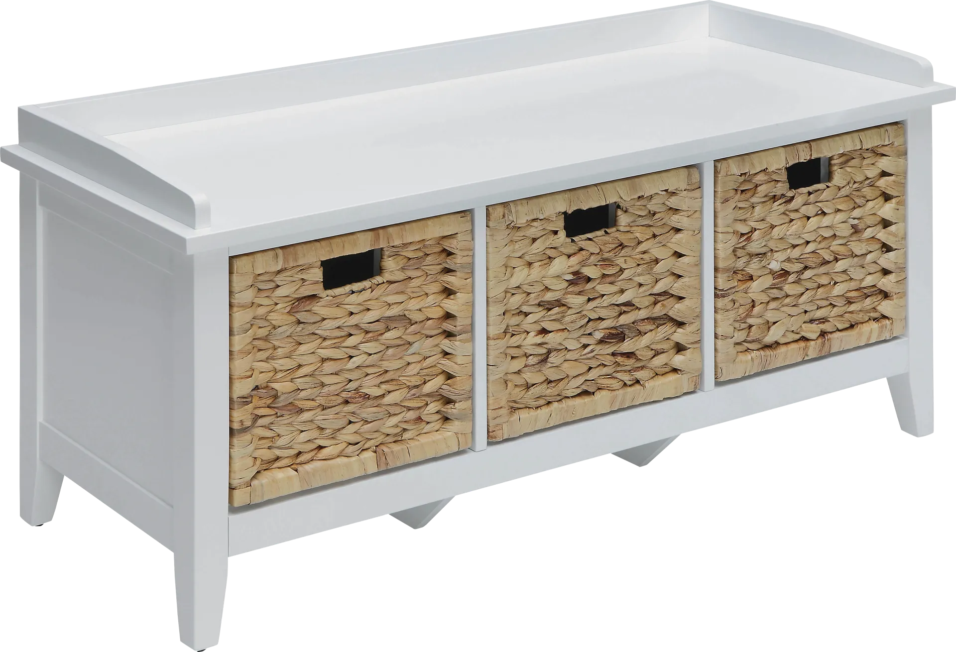 Flavius White Storage Bench - Image 1