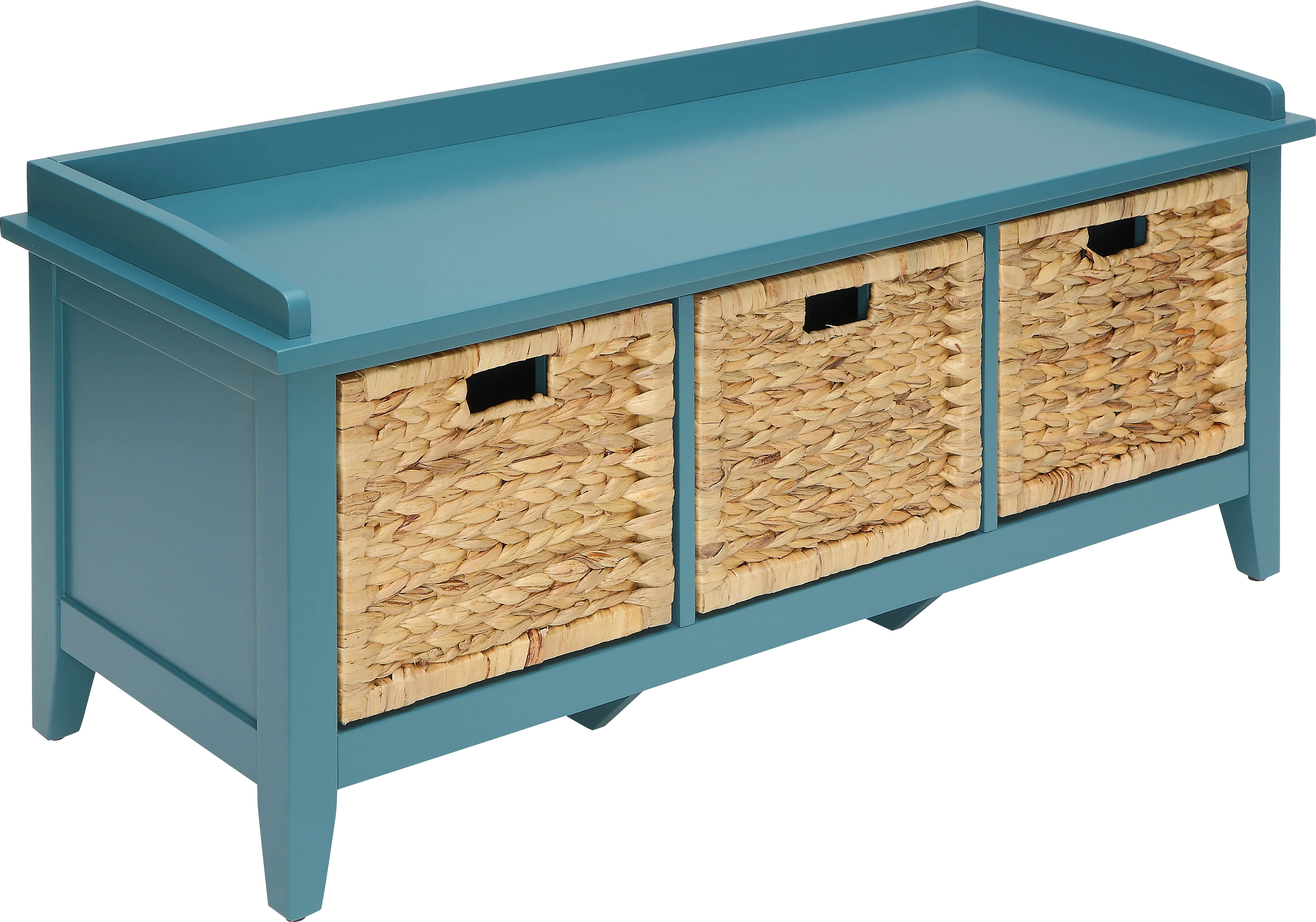Flavius Blue Storage Bench - Thumbnail - Image 1