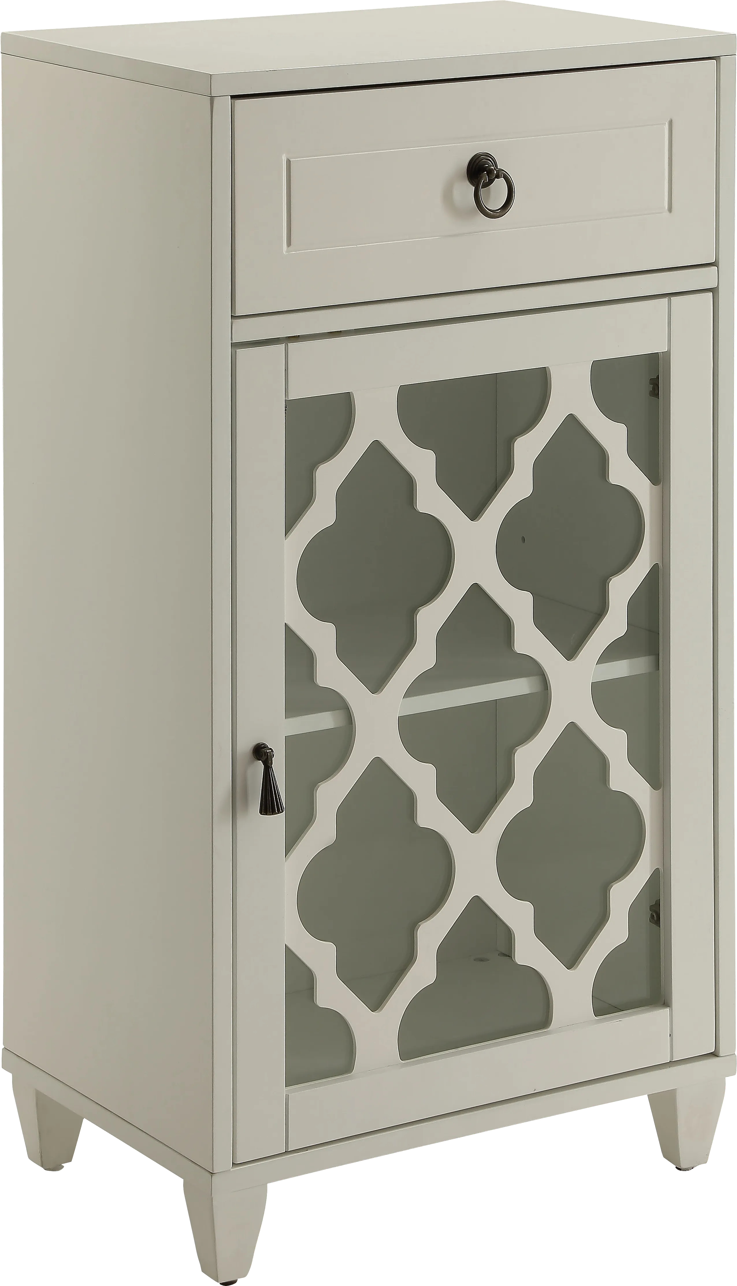 Ceara White Small Accent Cabinet - Thumbnail - Image 1