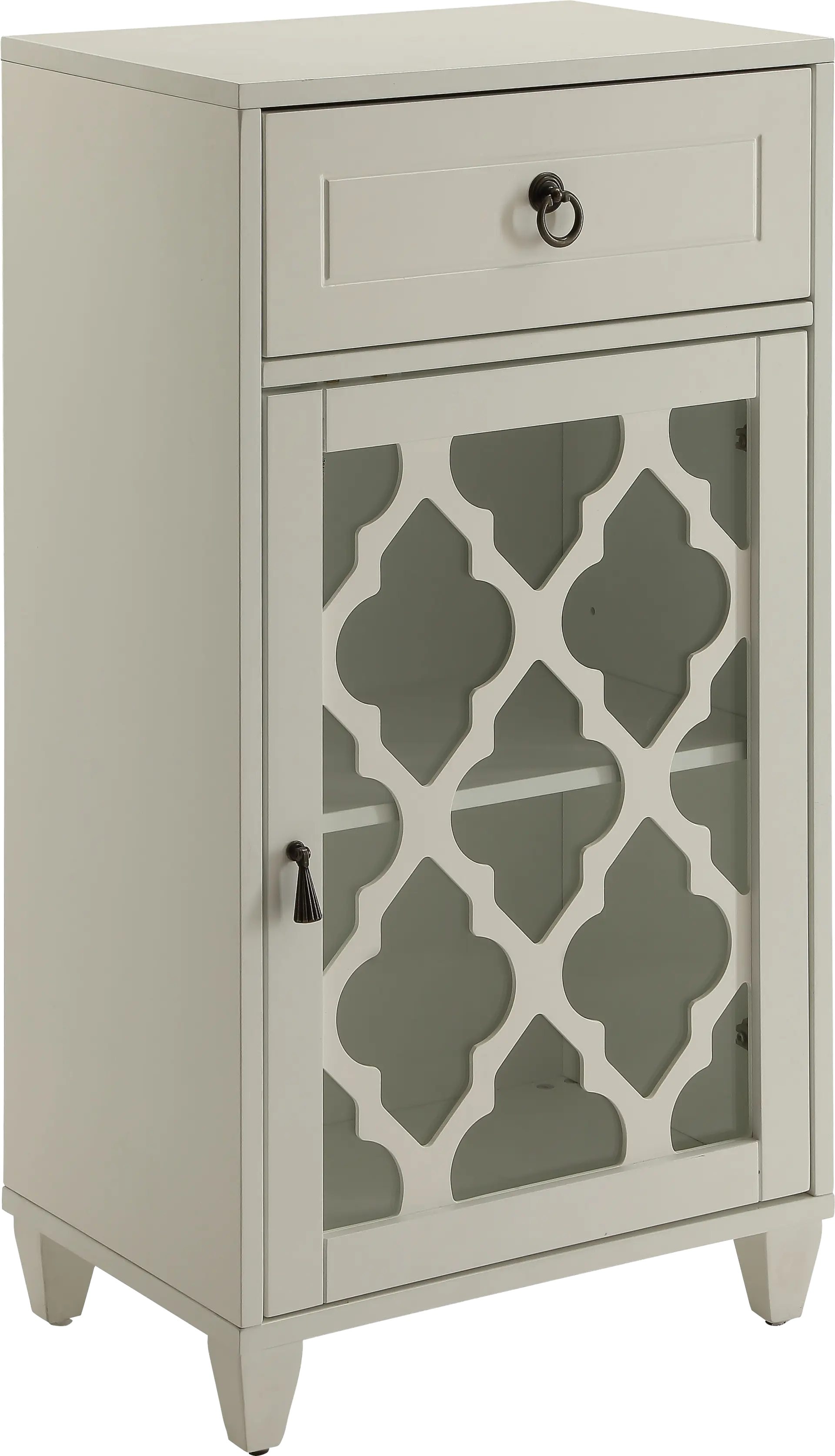 Ceara White Small Accent Cabinet