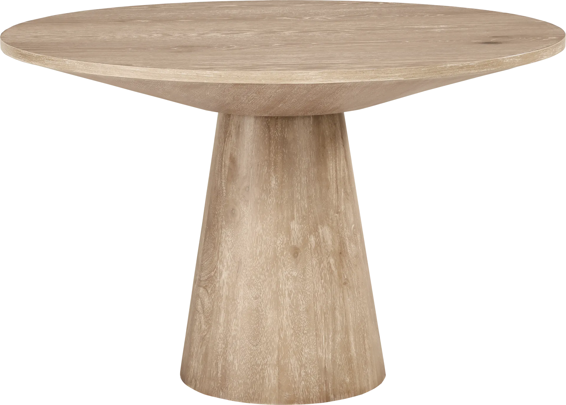 Kendall Natural 5 Pc 48" Round Dining Room with Gray Arm Chairs - Image 2