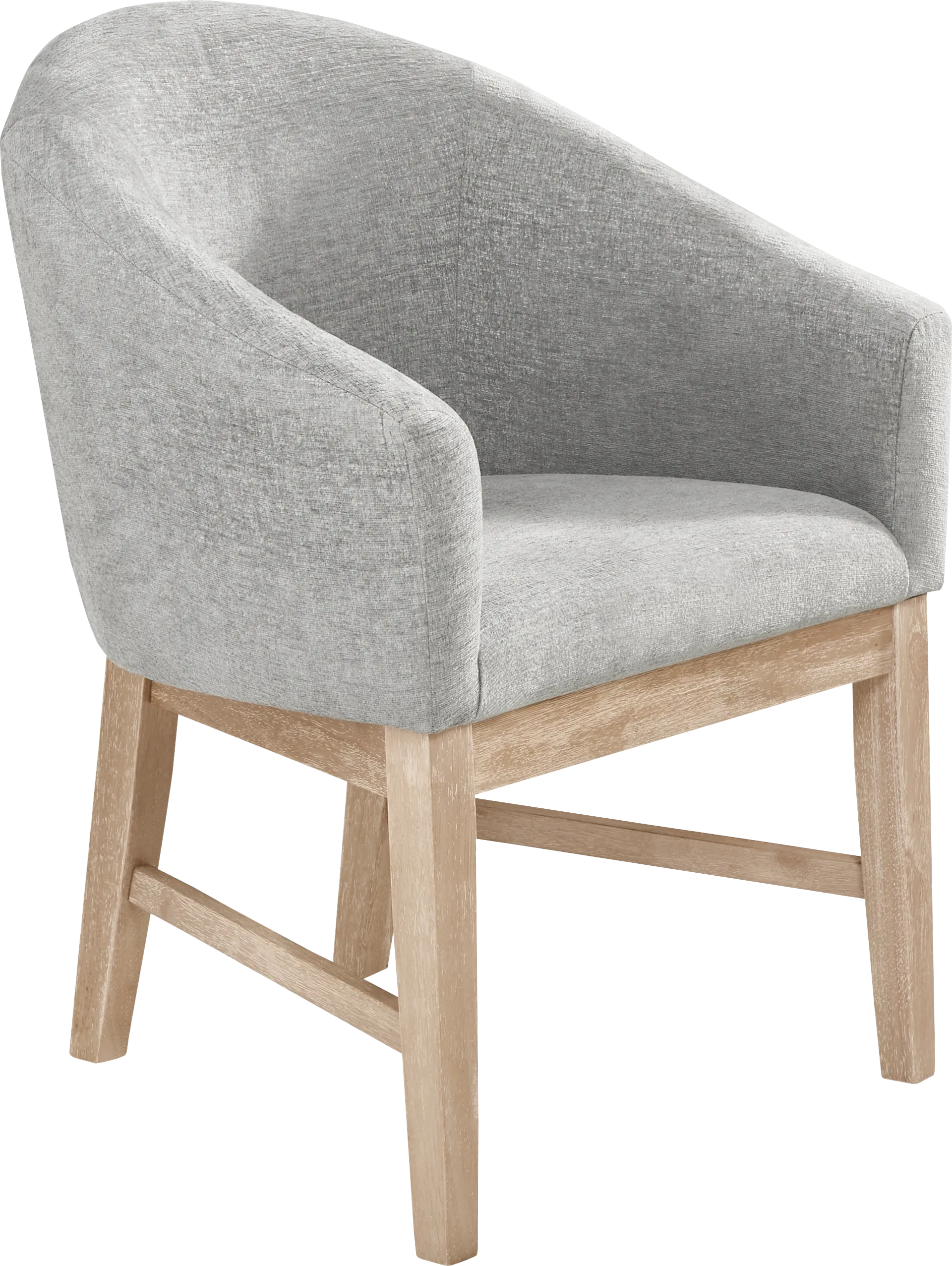 Kendall Gray Arm Chair with Natural Legs - Image 2