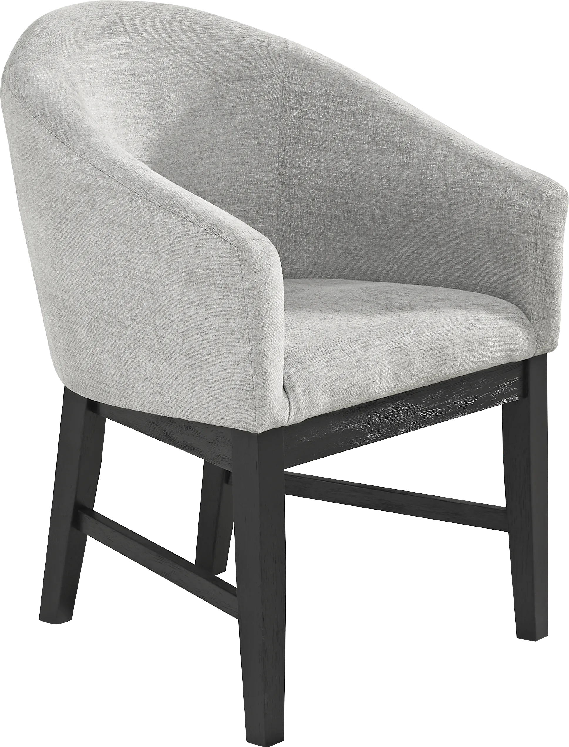 Kendall Black 5 Pc 48" Round Dining Room with Gray Arm Chairs - Thumbnail - Image 4
