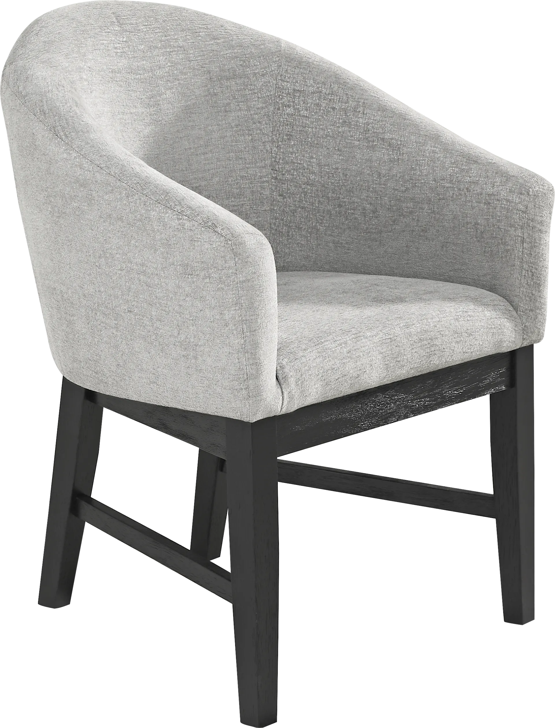 Kendall Gray Arm Chair with Black Legs - Image 2