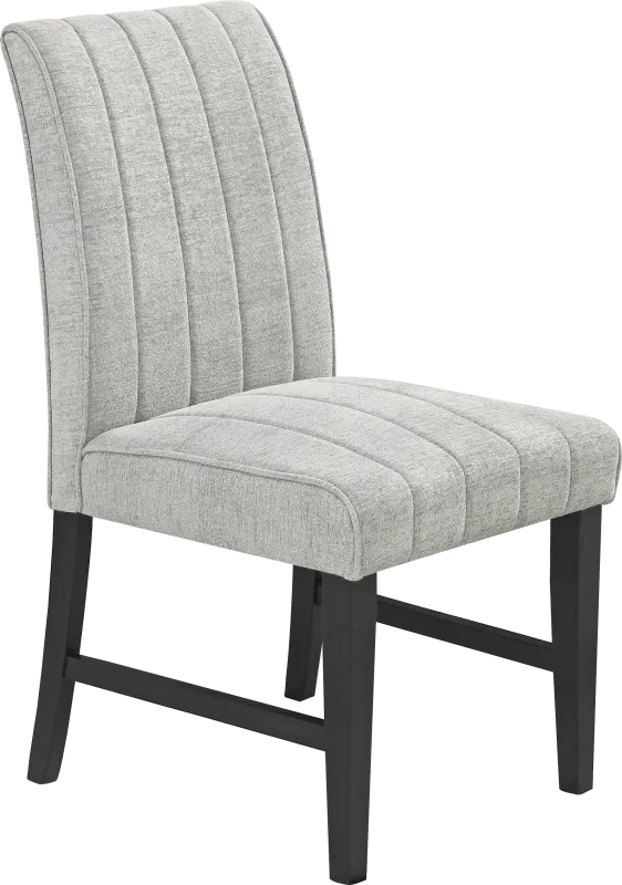 Kendall Gray Side Chair with Black Legs