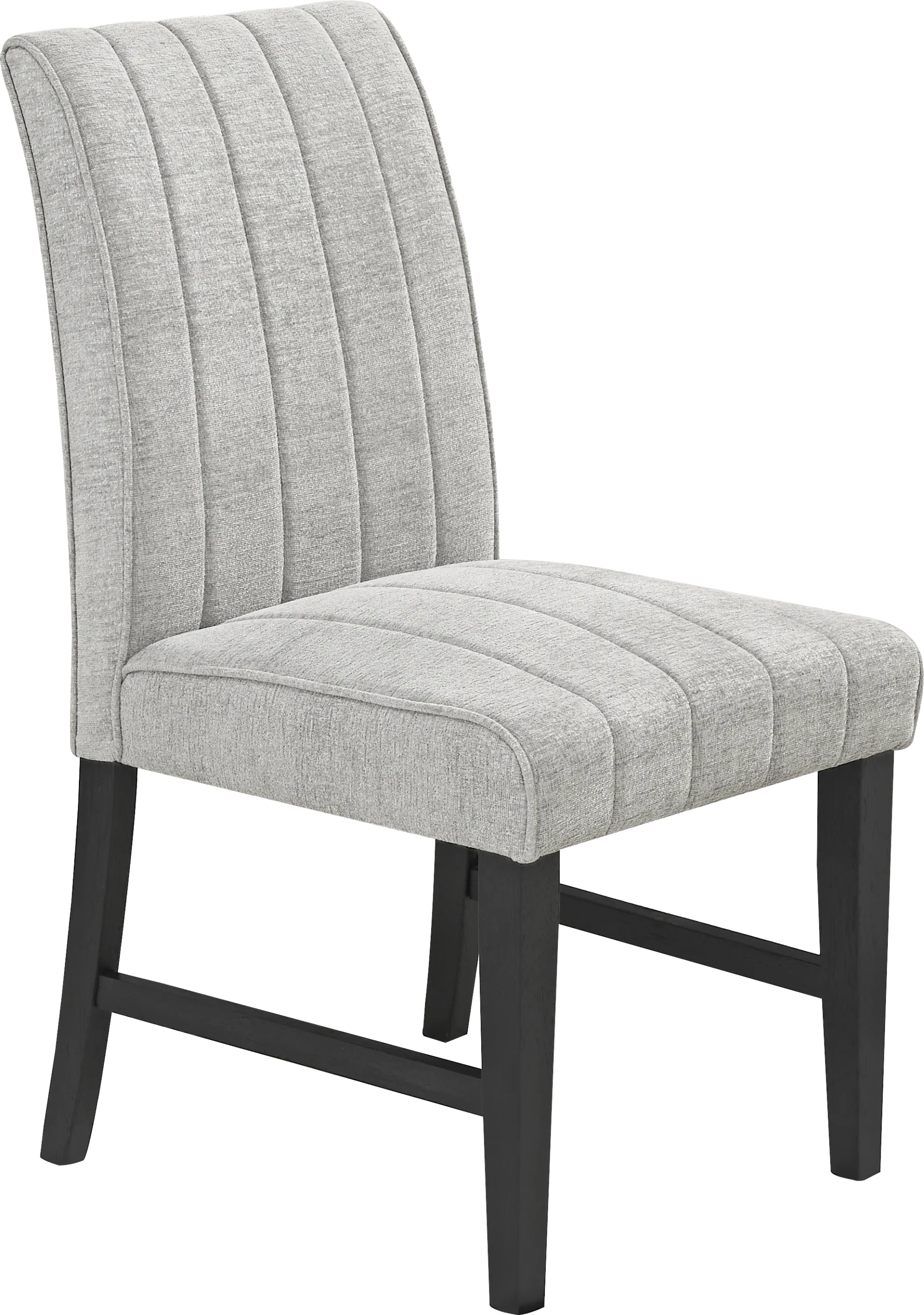 Kendall Gray Side Chair with Black Legs - Image 1