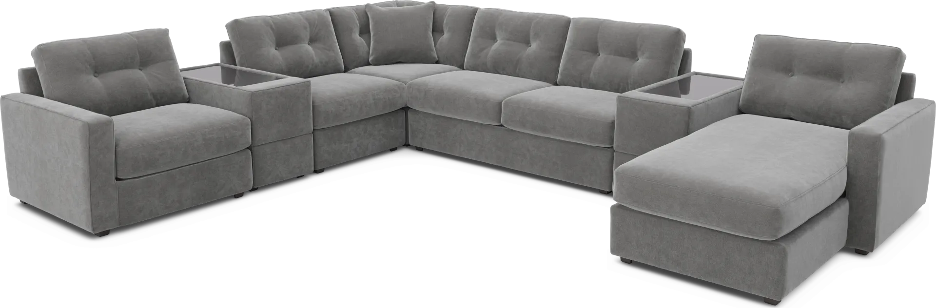 Ash 7 Pc ModularOne Gel Foam Sleeper - Image 1
