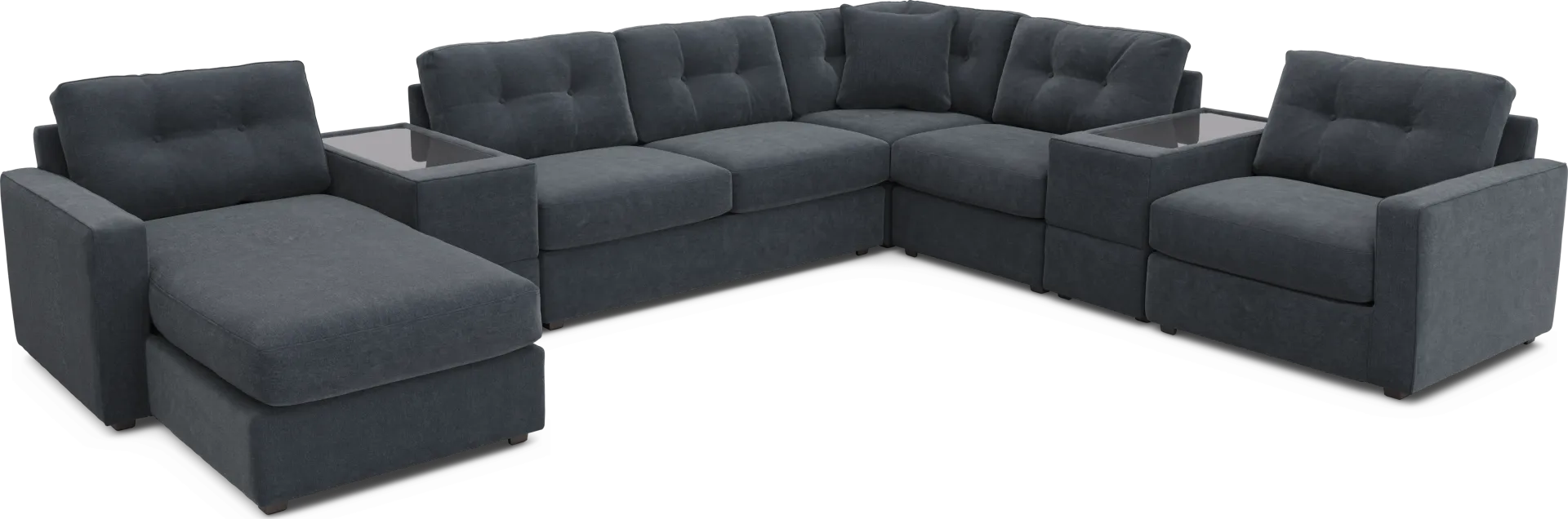 Indigo 7 Pc ModularOne Gel Foam Sleeper - Image 1