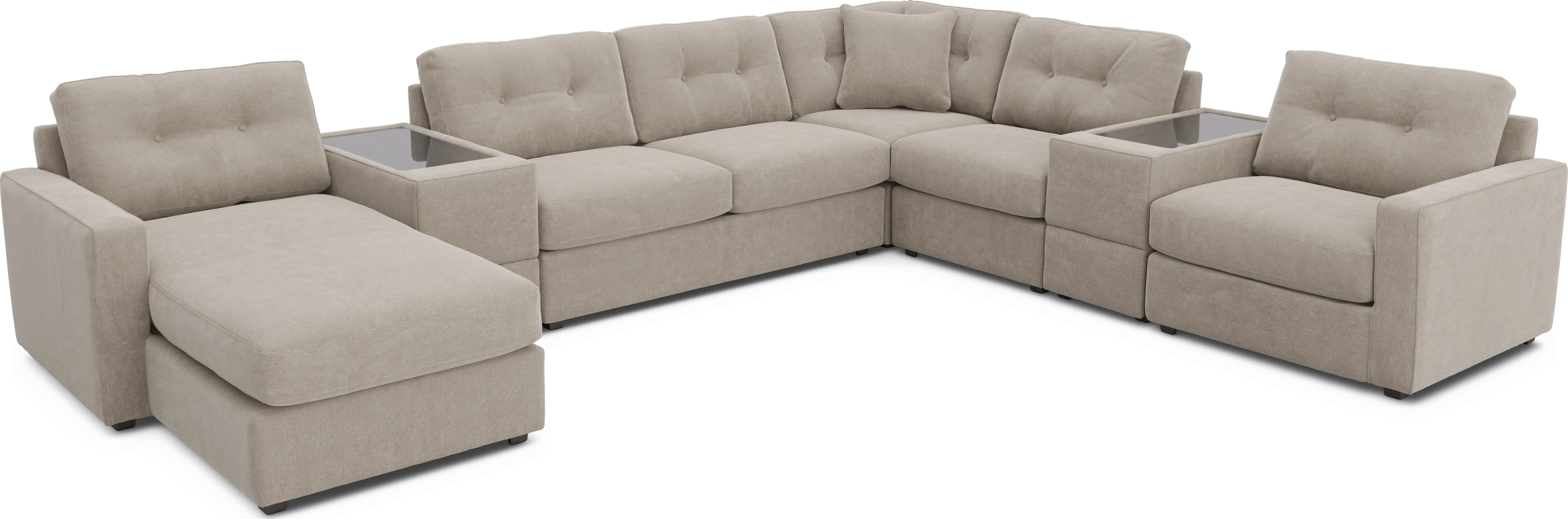 Beige 7 Pc ModularOne Sleeper - Thumbnail - Image 1