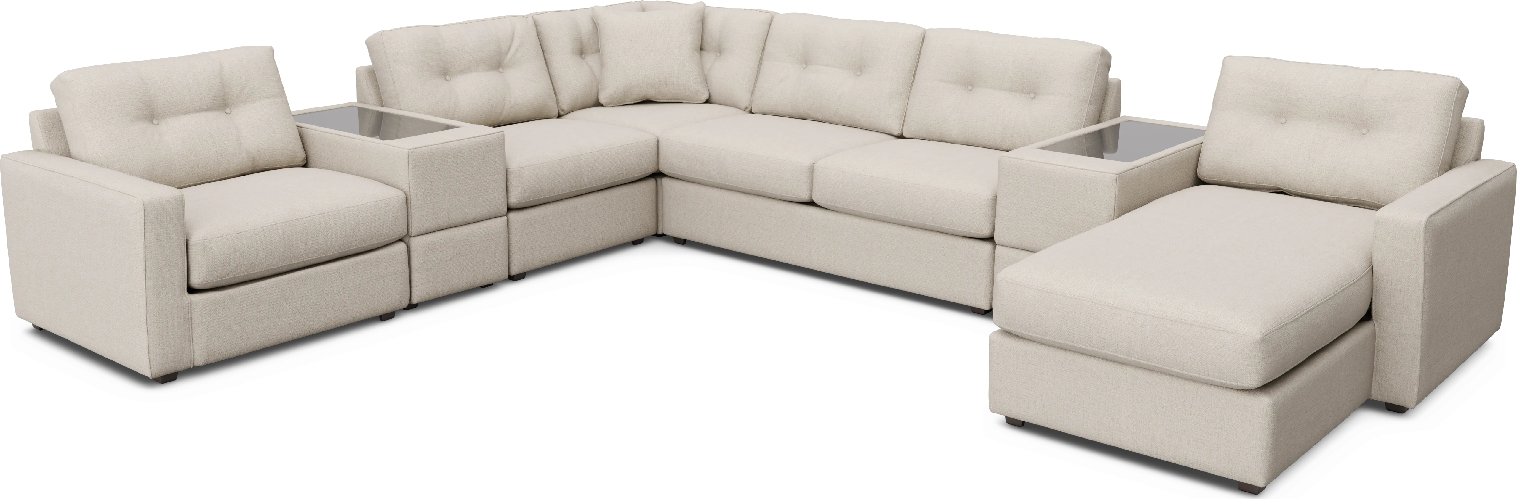 Off-white 7 Pc ModularOne Sleeper - Thumbnail - Image 1