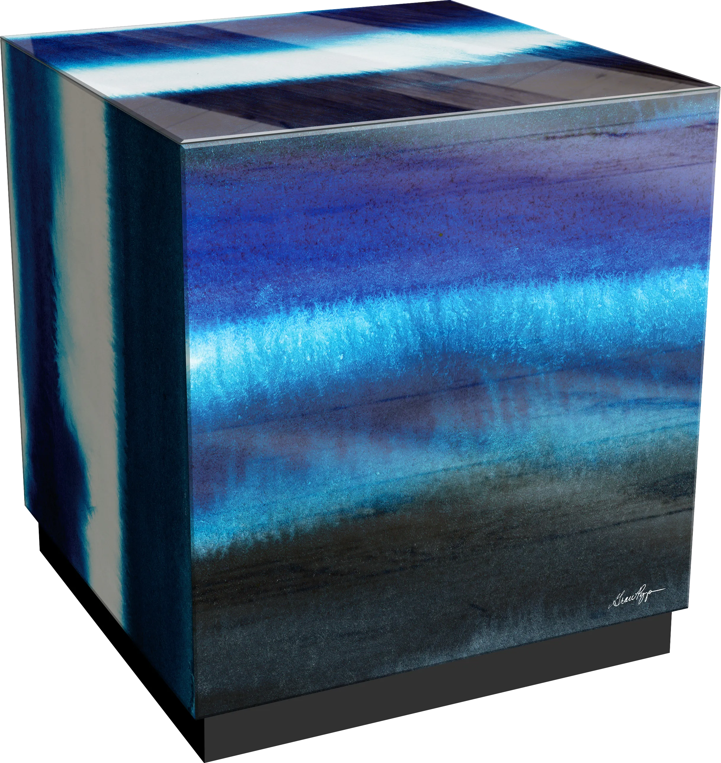 Chivira Blue Accent Table - Thumbnail - Image 1