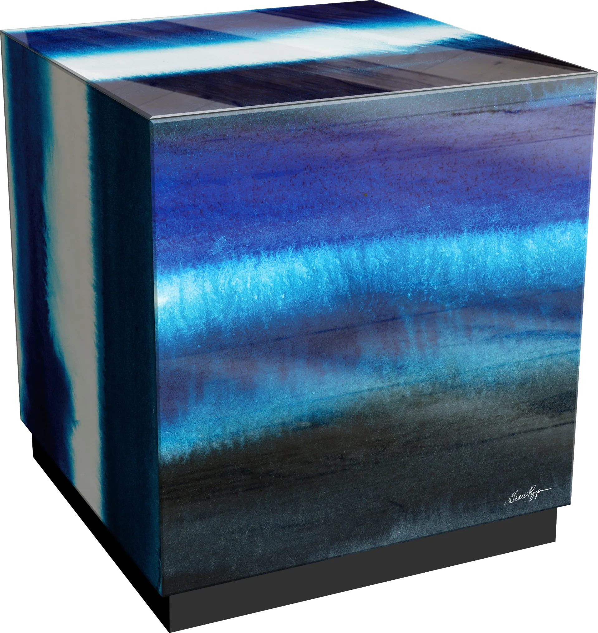 Chivira Blue Accent Table - Image 1
