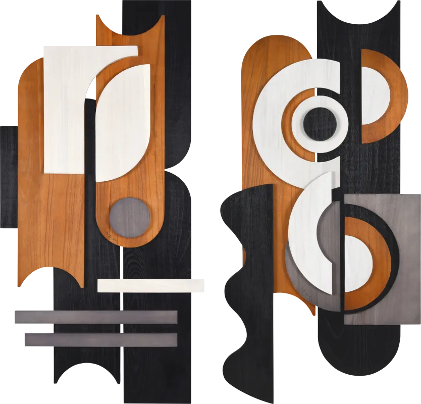 Sichler Orange Wall Decor, Set of 2