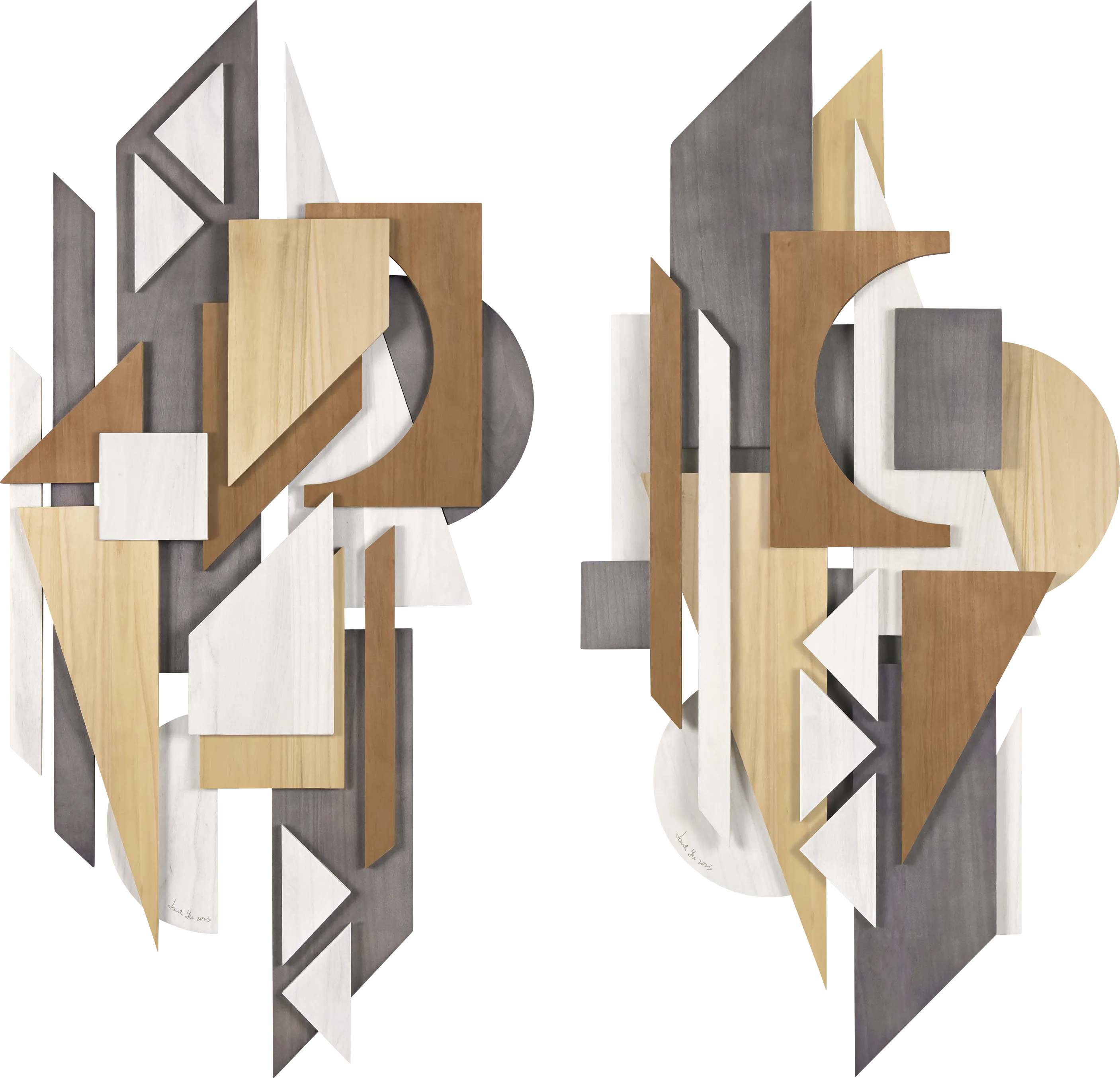 Viasa Beige Wall Decor, Set of 2 - Thumbnail - Image 1