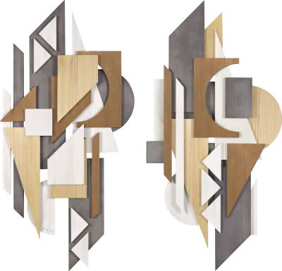 Viasa Beige Wall Decor, Set of 2