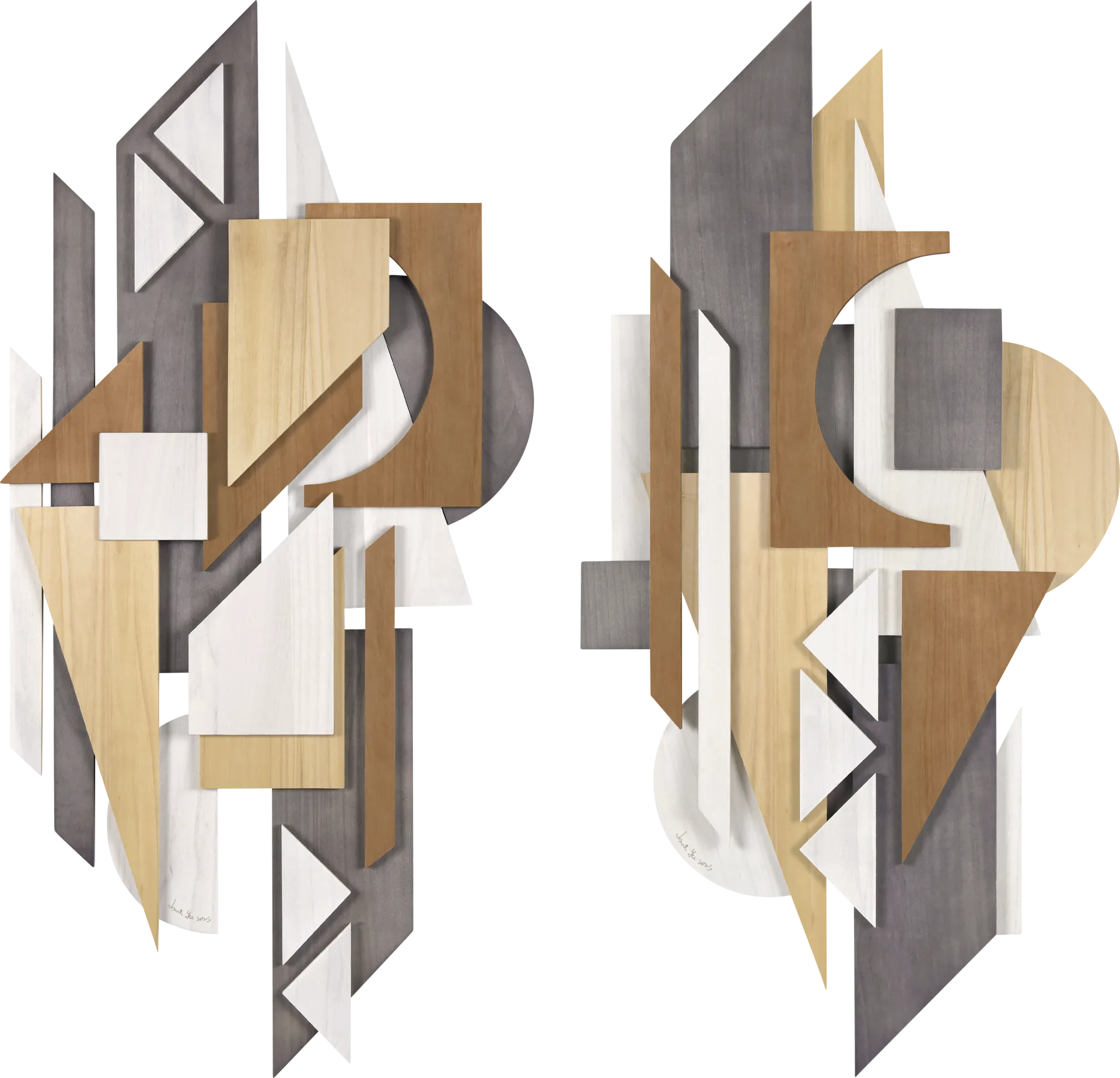 Viasa Beige Wall Decor, Set of 2 - Image 1