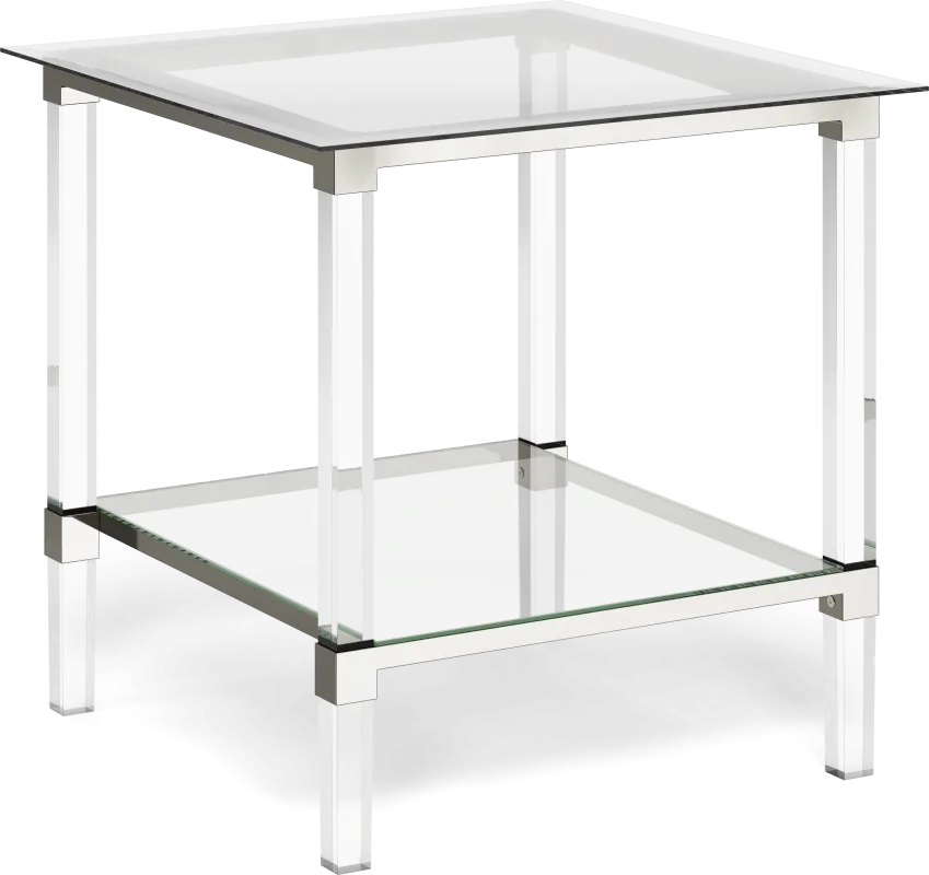 Varna Silver Square End Table