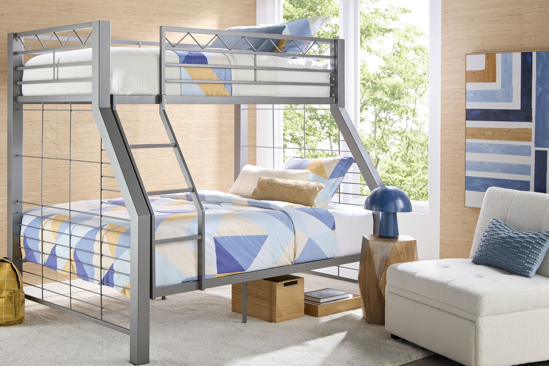 Build-A-Bunk Gray Twin/Full Bunk Bed - Image 2