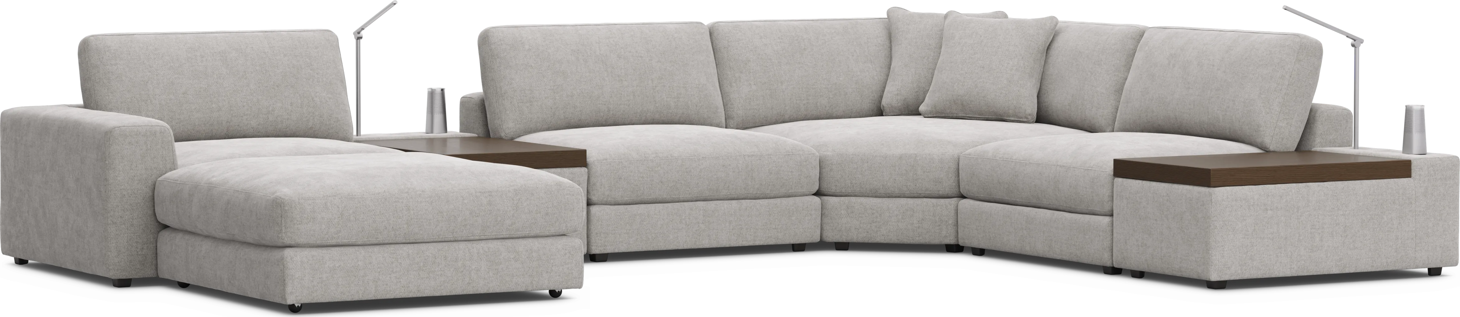 Gray 7 Pc ModularThree with Media Consoles - Thumbnail - Image 2