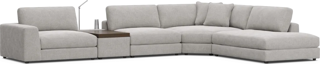 Gray 5 Pc ModularThree with Media Console