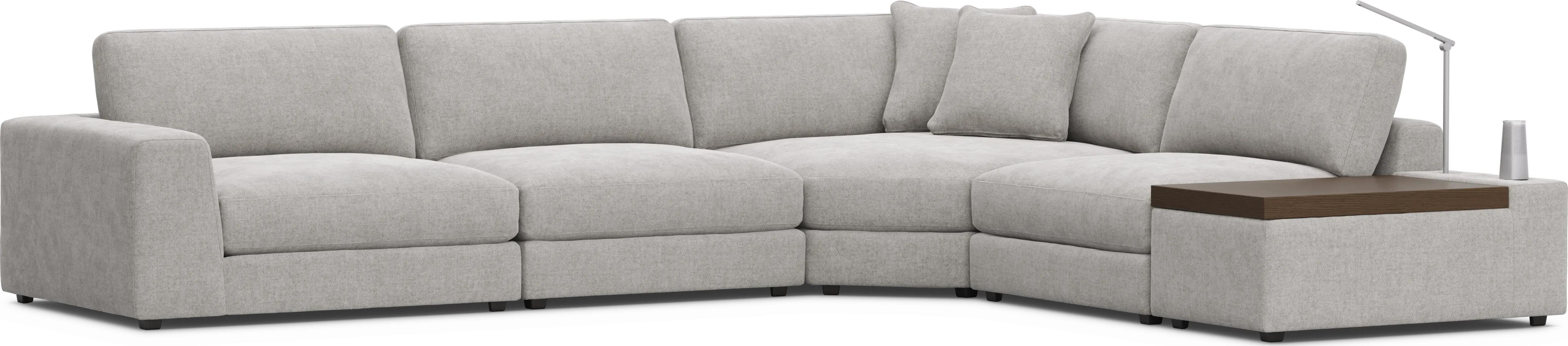 Gray 5 Pc ModularThree with Media Console - Thumbnail - Image 2