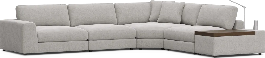 Gray 5 Pc ModularThree with Media Console