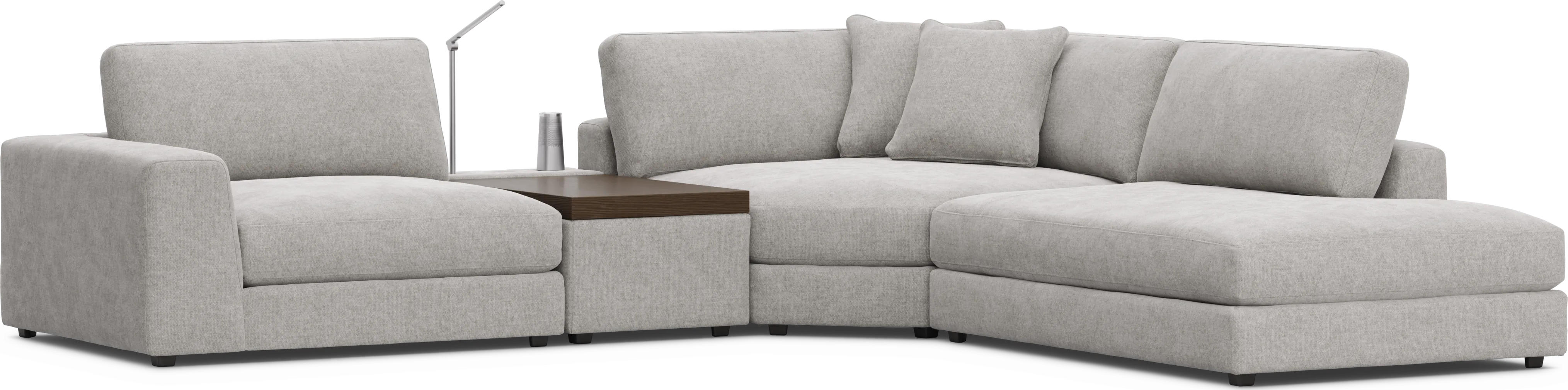 Gray 4 Pc ModularThree with Media Console - Thumbnail - Image 2