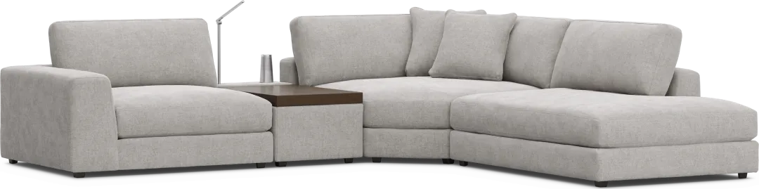 Gray 4 Pc ModularThree with Media Console