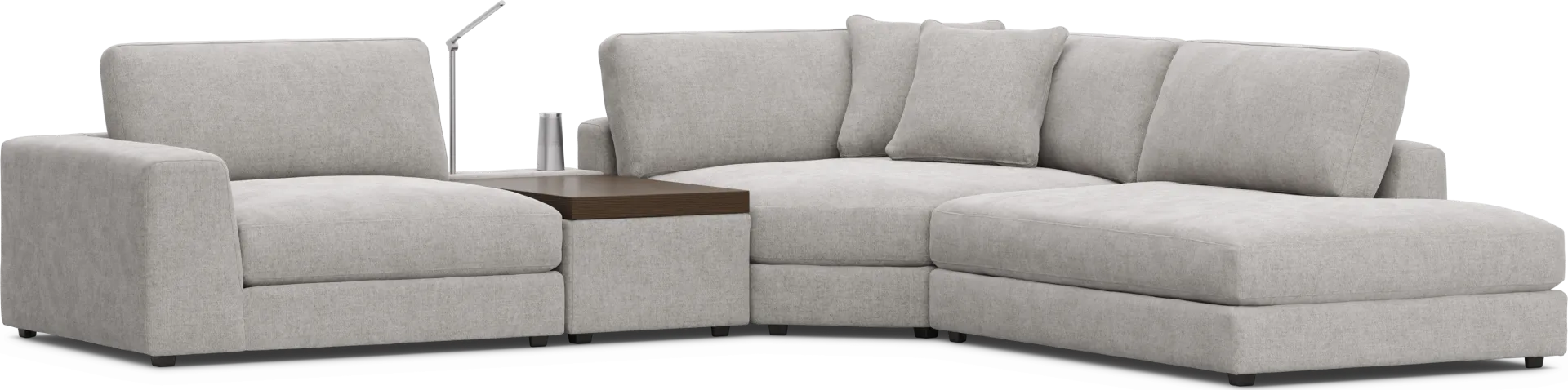 Gray 4 Pc ModularThree with Media Console - Image 2