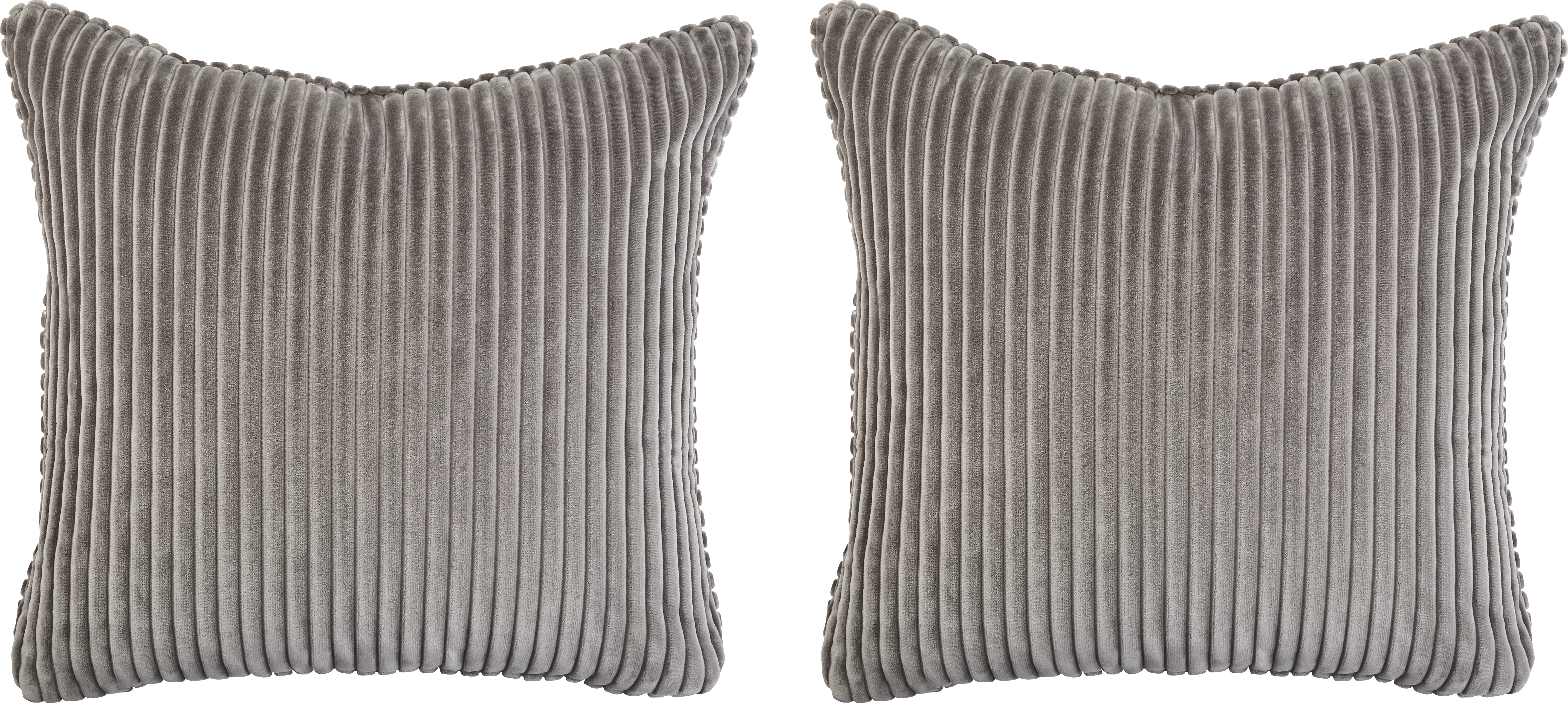 Velvet Cord Smoke Pillow, Set of Two - Thumbnail - Image 1