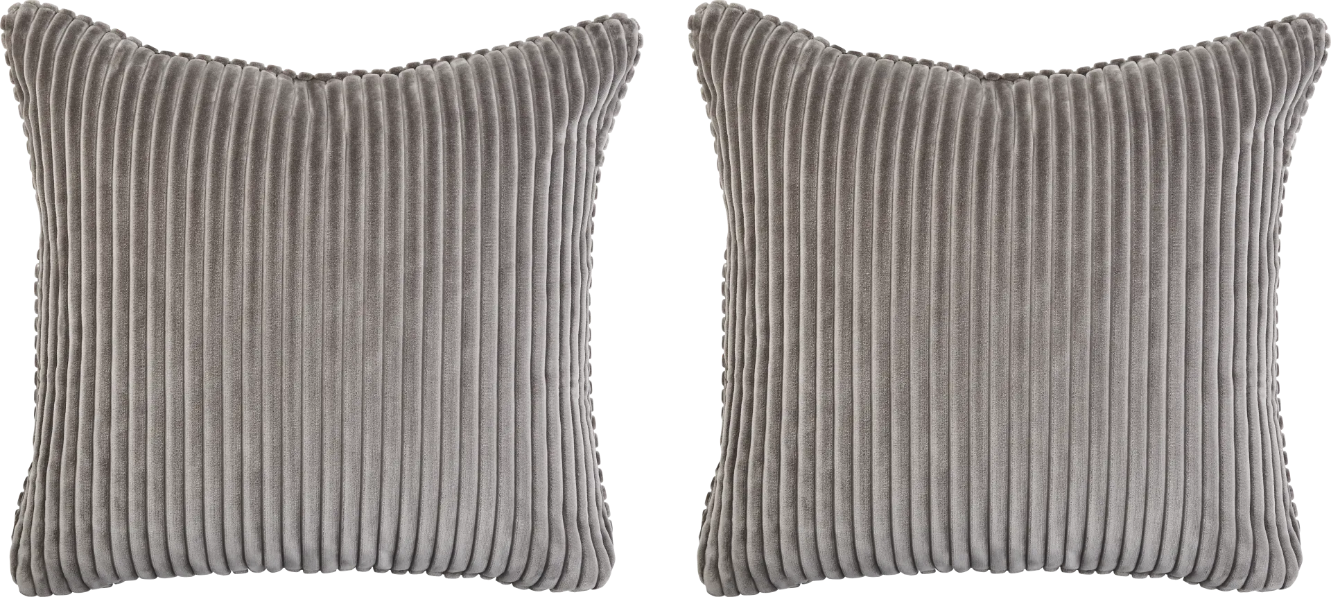 Velvet Cord Smoke Pillow, Set of Two - Image 1