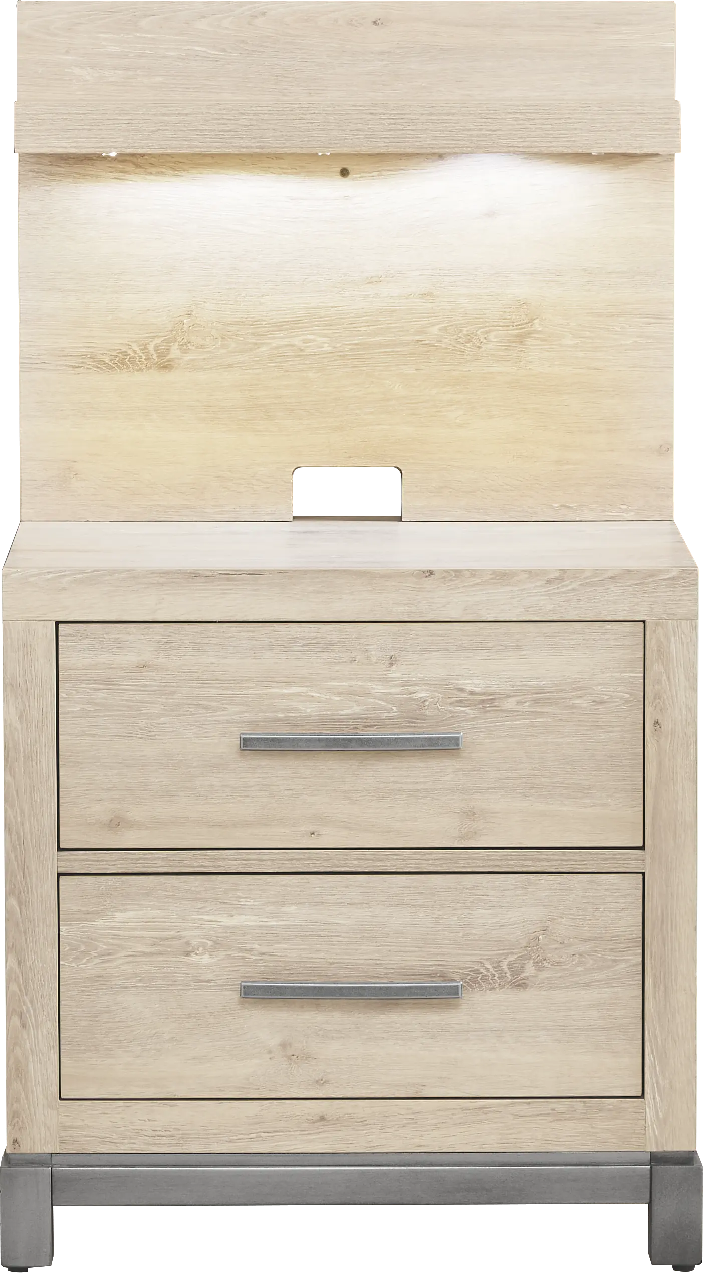 Maxton Place Natural Nightstand with Pier