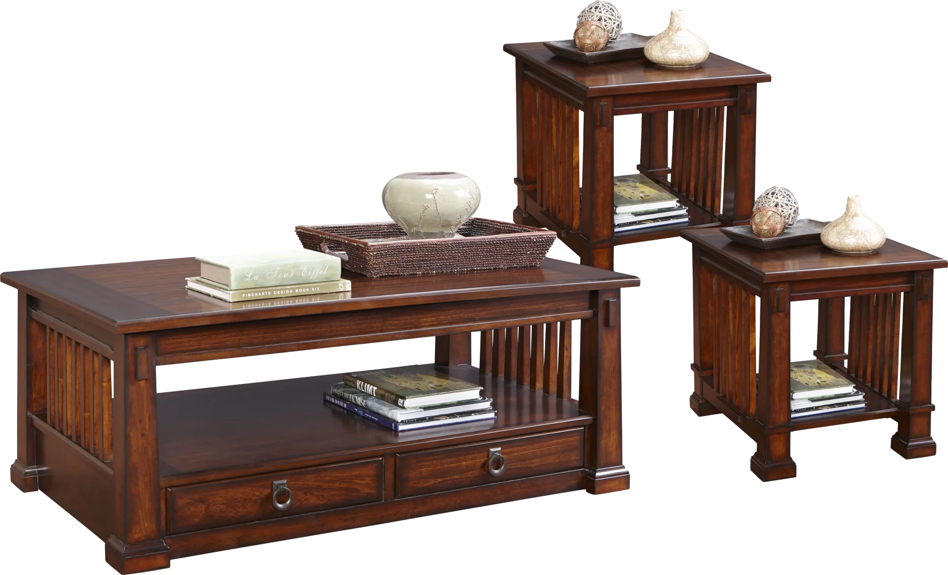 Clairfield Tobacco 3 Pc Table Set - Image 1