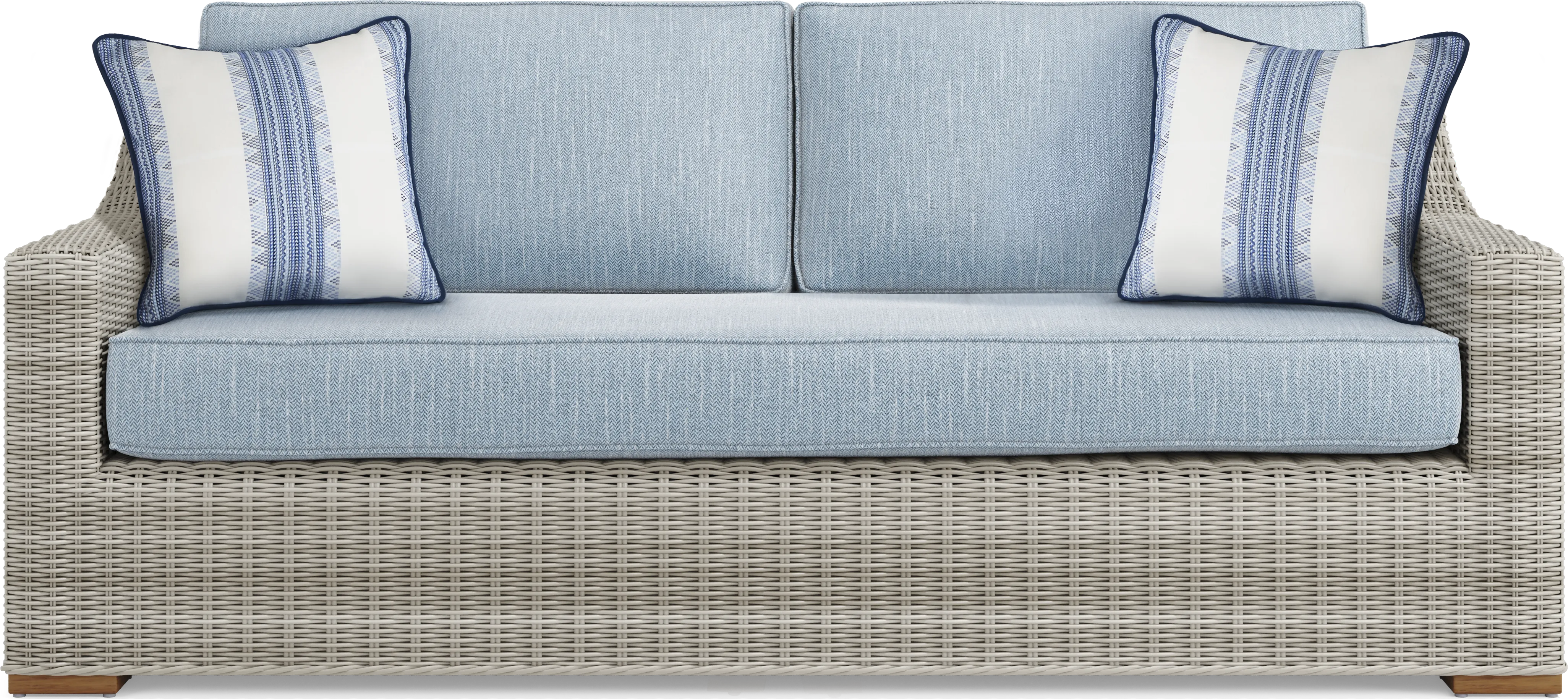 Patmos Gray 3 Pc Outdoor Seating Set with Steel Cushions - Thumbnail - Image 2