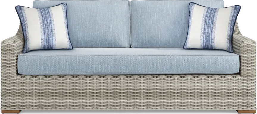 Patmos Gray Outdoor Sofa with Steel Cushions