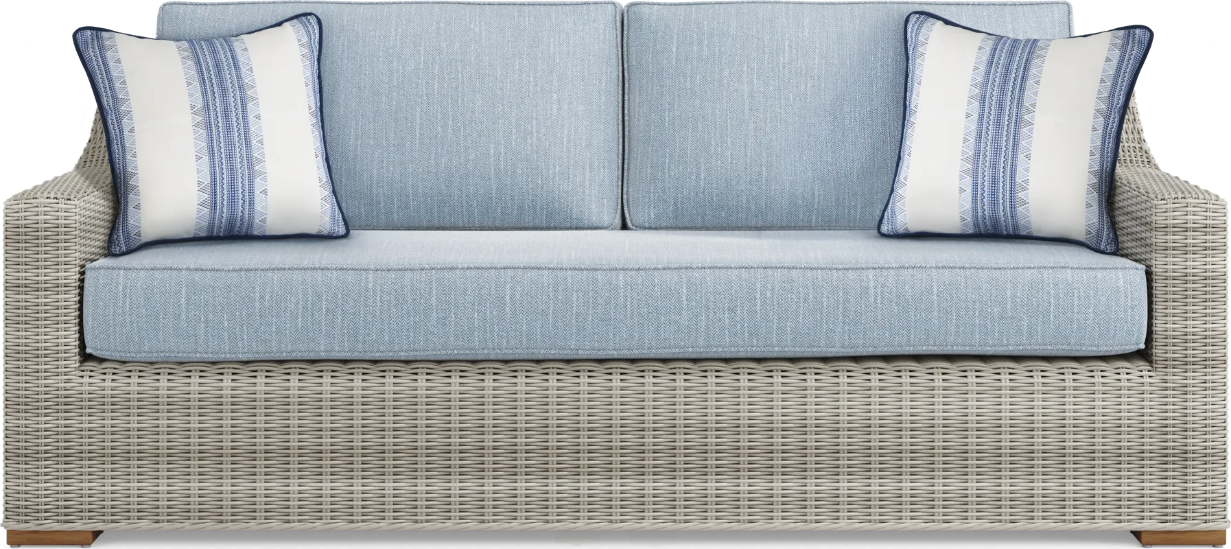 Patmos Gray Outdoor Sofa with Steel Cushions