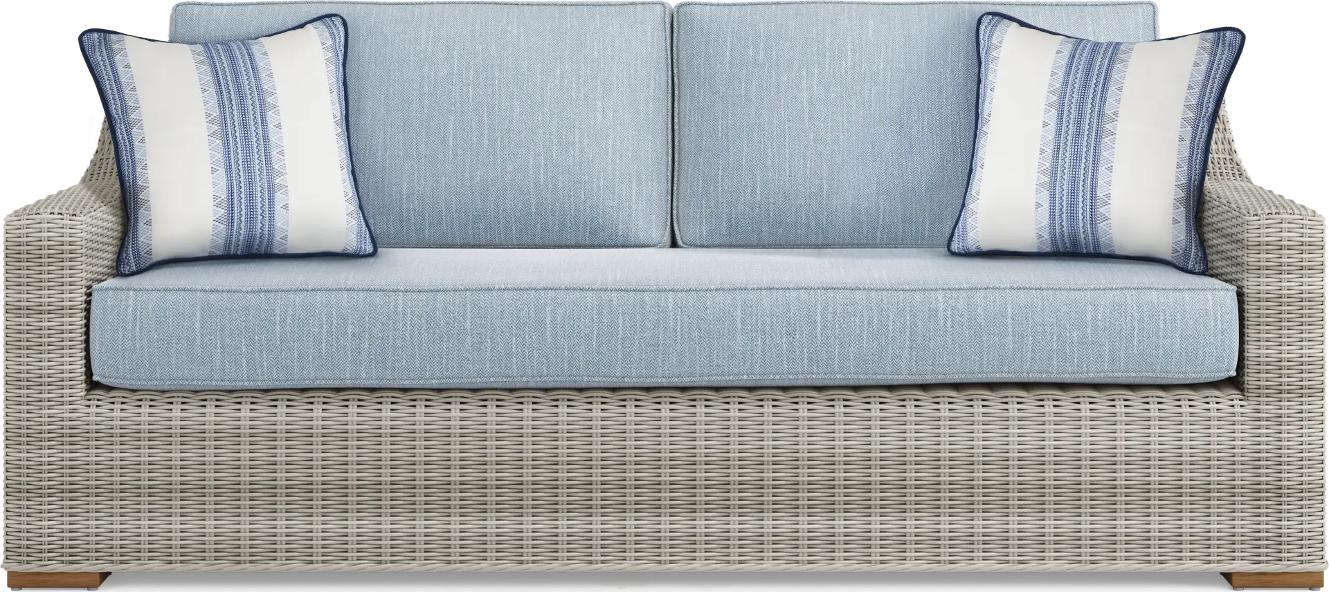 Patmos Gray Outdoor Sofa with Steel Cushions