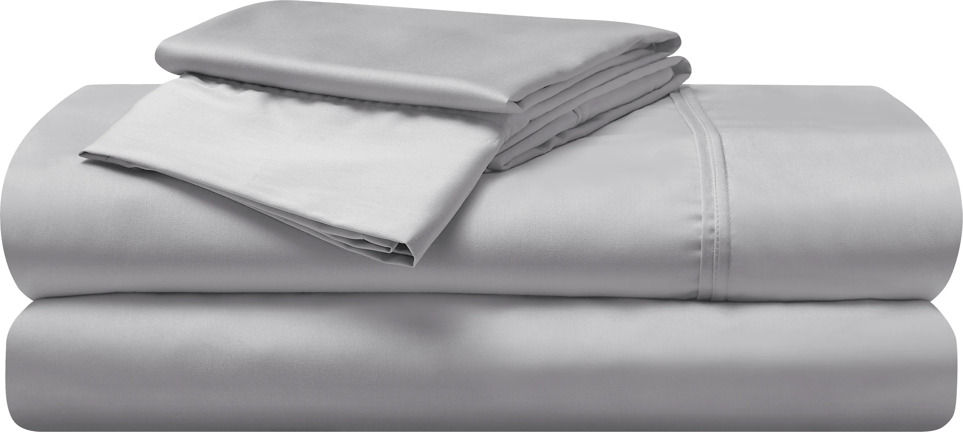 Bedgear Hyper-Cotton Light Gray 5 Pc Split King Bed Sheet Set - Thumbnail - Image 1
