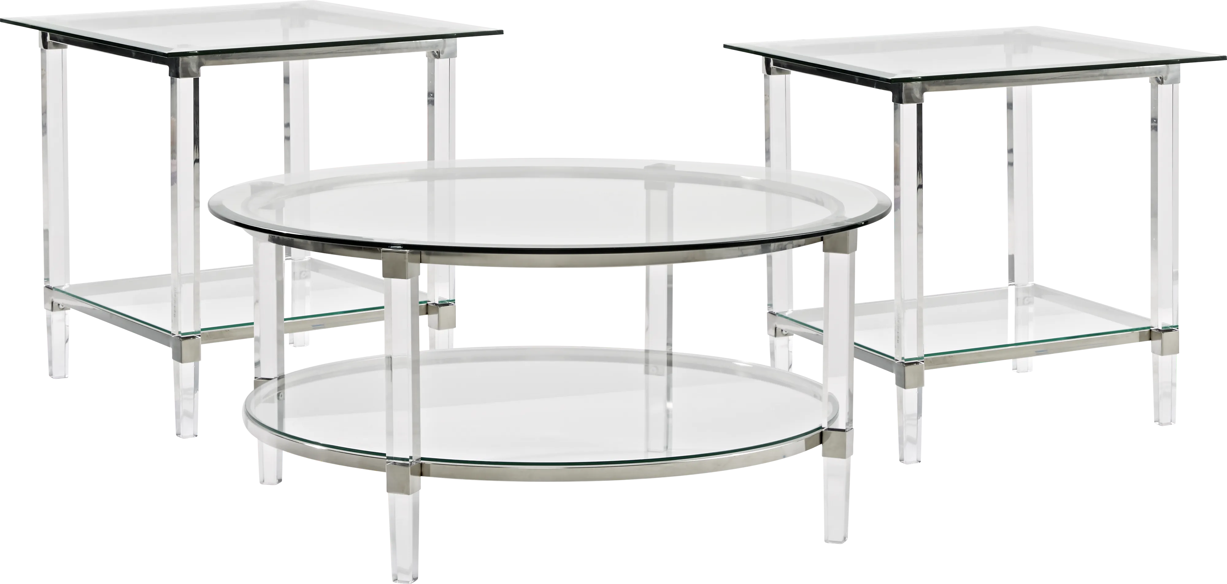 Varna Silver 3 Pc Table Set - Thumbnail - Image 1