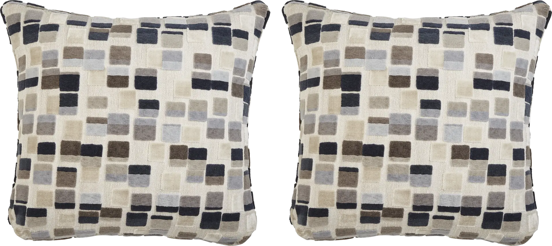 Blocks Indigo Pillow, Set of Two
