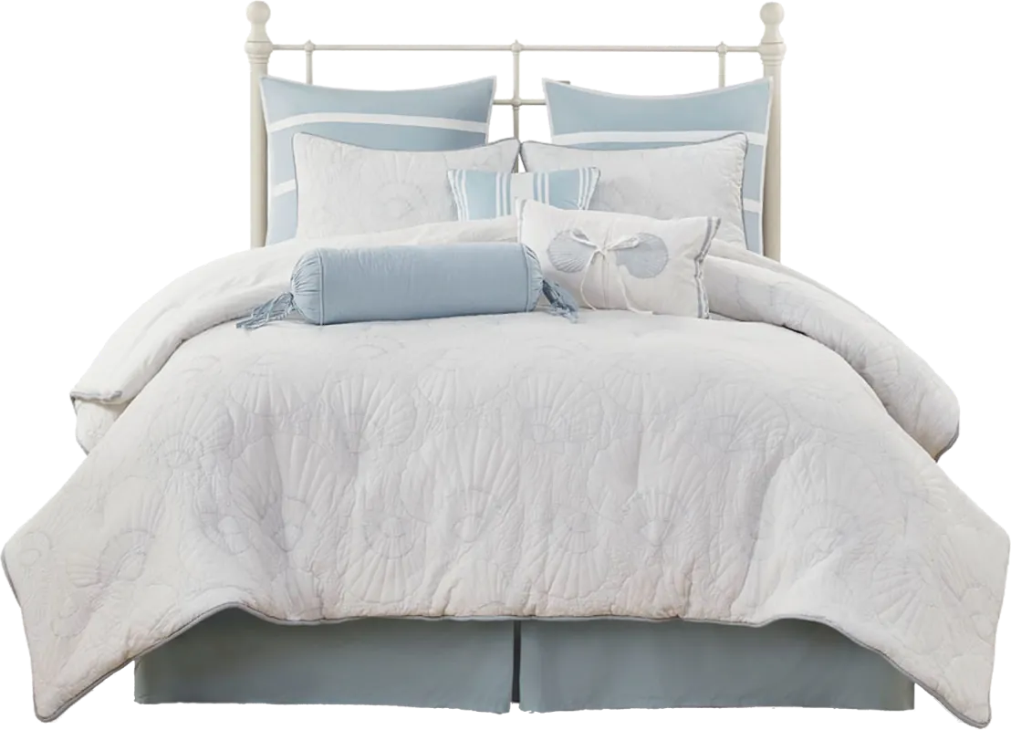 Emilisa White Queen Comforter Set