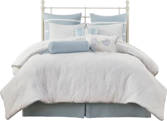Emilisa White Queen Comforter Set