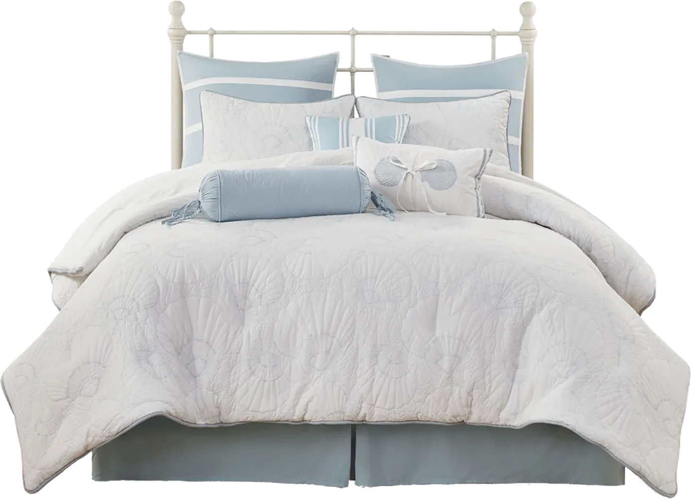 Emilisa White Queen Comforter Set - Image 1
