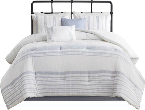 Saevi Blue 6 pc King Comforter Set