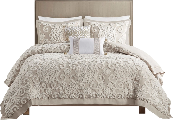 Alaegha Beige 3 pc Full/Queen Comforter Set
