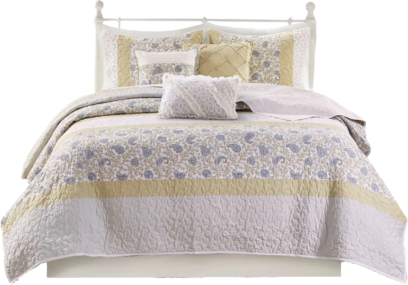Pabl Yellow 6 pc King/Cal King Quilt Set